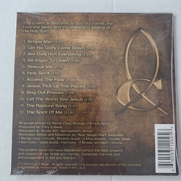 Cary'd Away The Spirit of Him Christian Music CD Religious Jesus Spiritual Gospe - Picture 3 of 4